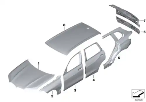 41 00 7 933 472 Крыло П Пд BMW