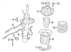 Spring strut 37106893784 BMW