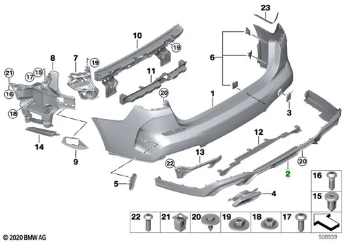 Trim panel, 51128075445 BMW
