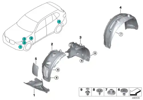 Подкрылок BMW 51 71 7 427 506