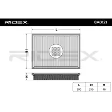 Воздушный фильтр 8A0121 RIDEX