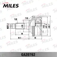ШРУС Mazda 626 1.8 2.0 92-97 нар. GA20762 MILES