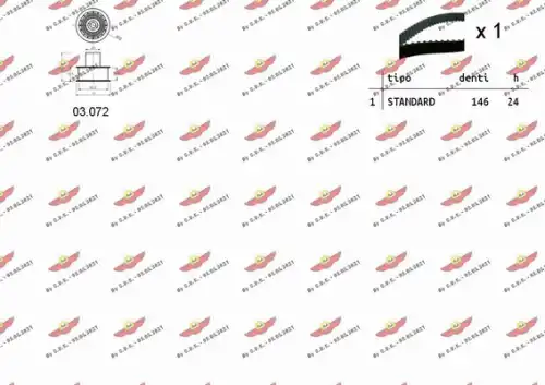 Комплект ремня ГРМ 04.5172 AUTOKIT