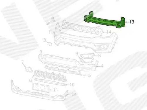 Усилитель бампера SIGNEDA PCR44083A