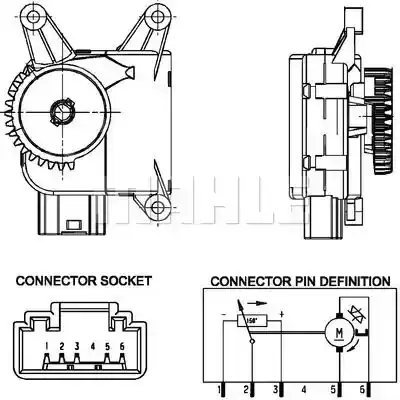 MAHLE AA16000P Привод кондиционера KNECHT