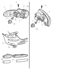Фонарь габаритный CHRYSLER 04857077AB