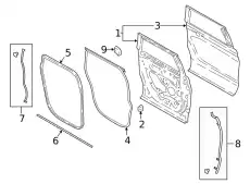 DOOR ASY - REAR - LESS HINGES JL1Z7824630B FORD