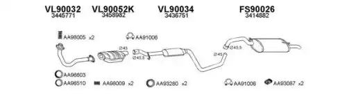 Система выпуска ОГ FS900007 FAURECIA