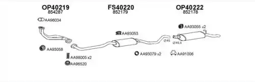 Система выпуска ОГ FS400192 FAURECIA