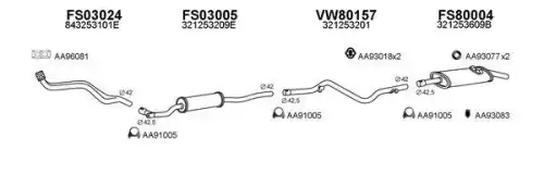 Система выпуска ОГ FS800123 FAURECIA