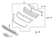 GRILLE - BUMPER LR114698 LAND ROVER