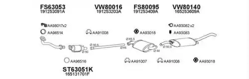 Система выпуска ОГ FS800539 FAURECIA