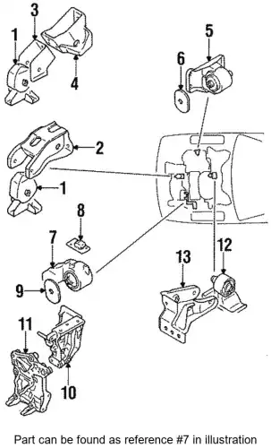КРОНШТЕЙН,ПЕРЕДНЕЙ ОПОРЫ ДВИГАТЕЛЯ MB870005 MITSUBISHI
