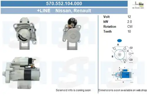 Стартер CV PSH 570.552.104.000