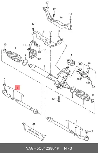 Рулевая тяга VAG 6Q0 423 804 P