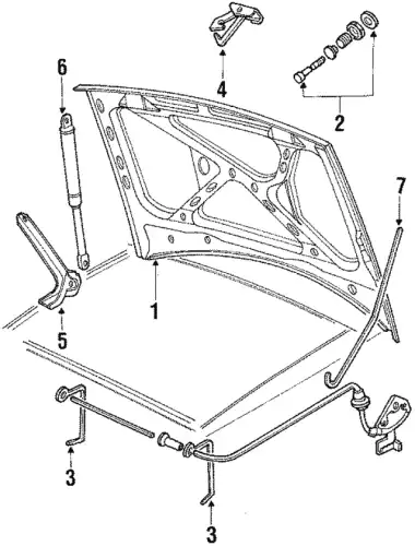 Амортизатор капота VAG 893 823 360