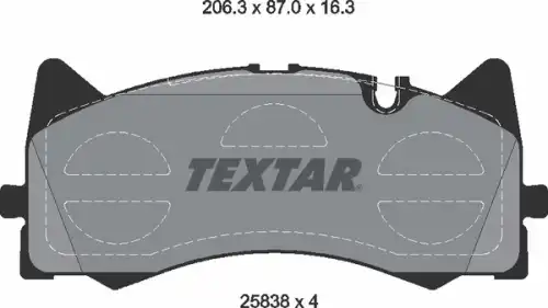 Тормозные колодки дисковые передняя ось TEXTAR 2583801