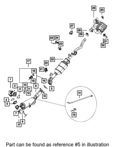 CLAMP 68328978AA CHRYSLER