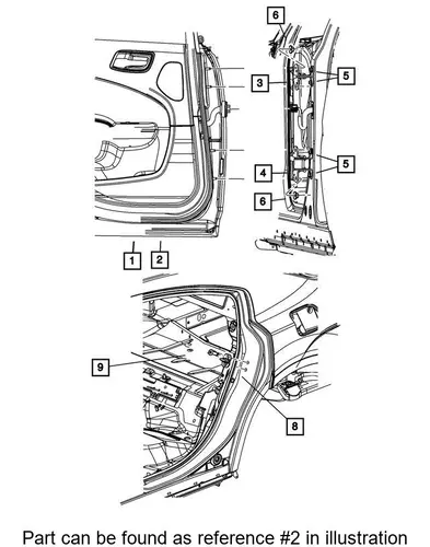 DOOR 68421073AA CHRYSLER