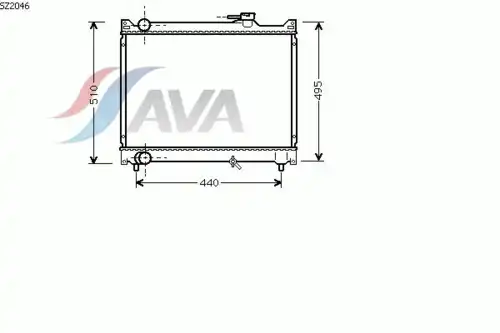 Радиатор системы охлаждения двигателя AVA SZ2046