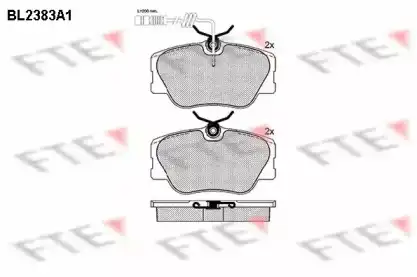 Тормозные колодки дисковые FTE BL2383A1