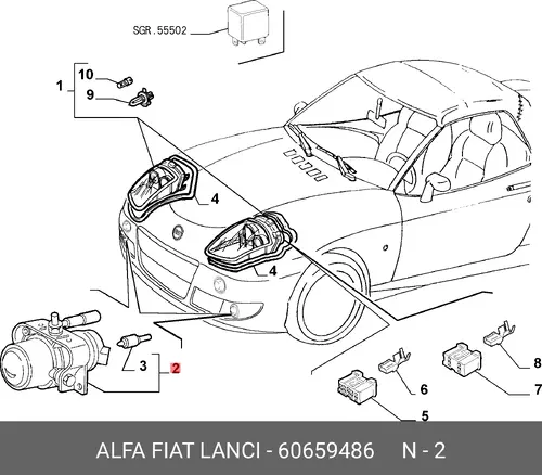 Фара противотуманная LANCIA 60659486
