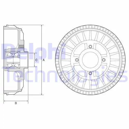 Тормозной барабан DELPHI BFR622