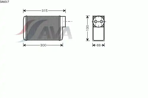 Радиатор печки AVA SA6017