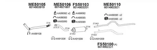 Система выпуска ОГ FS500193 FAURECIA