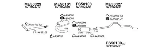 Система выпуска ОГ FS500201 FAURECIA