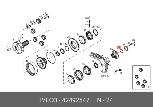 кольцо уплотнительное КПП! (р) 69x4\Iveco TurboStar/Tech 42492547
