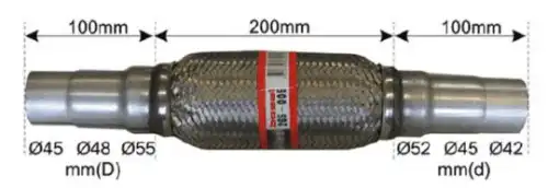 Гофра глушителя BOSAL 265-005 L= 400 мм, d= 42 мм