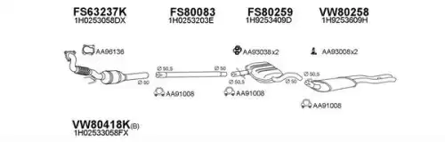 Система выпуска ОГ FS800076 FAURECIA