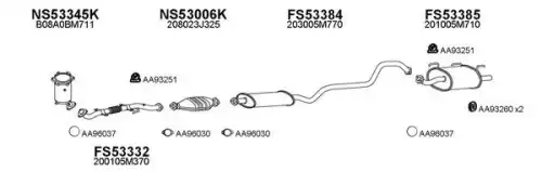 Система выпуска ОГ FS530094 FAURECIA
