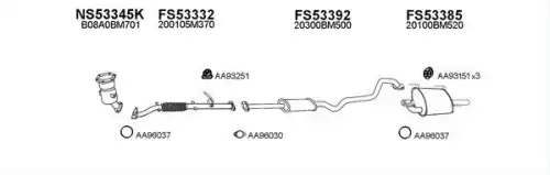 Система выпуска ОГ FS530123 FAURECIA