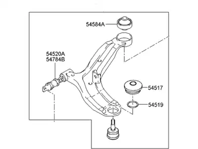 Рычаг подвески HYUNDAI / KIA 545002C607