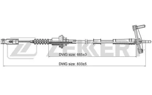 Трос сцепления ZEKKERT BZ-1210