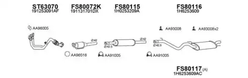 Система выпуска ОГ FS800045 FAURECIA