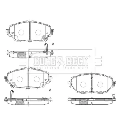 Тормозные колодки дисковые BORG&BECK BBP2637