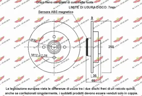 Тормозной диск AUTOKIT 01.97675D
