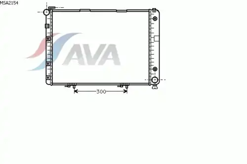 Радиатор системы охлаждения двигателя AVA MSA2154