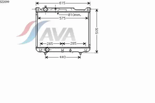Радиатор системы охлаждения двигателя AVA SZ2099