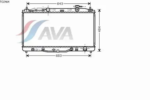 Радиатор системы охлаждения двигателя AVA TO2464