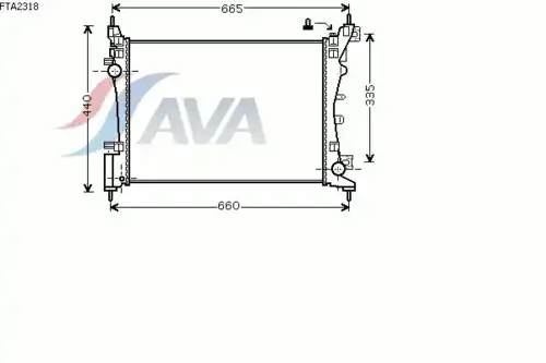 Радиатор системы охлаждения двигателя AVA FTA2318