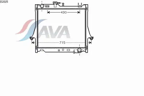 Радиатор системы охлаждения двигателя AVA IS2025