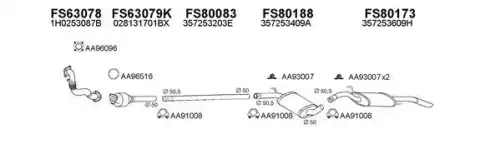 Система выпуска ОГ FS800147 FAURECIA
