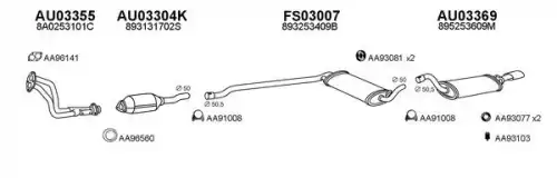 Система выпуска ОГ FS030151 FAURECIA