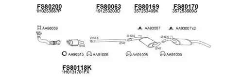 Система выпуска ОГ FS800136 FAURECIA