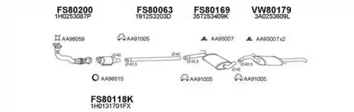 Система выпуска ОГ FS800137 FAURECIA