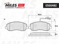 Тормозные колодки дисковые передняя ось MILES E500482